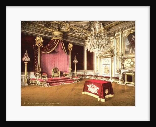The throne room, Fontainebleau Palace, France, c.1890-c.1900 by Anonymous
