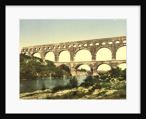 Roman bridge over the Gard, constructed by Agrippa, Nîmes, France, c.1890-c.1900 by Anonymous