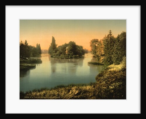 Bois du Boulougne, the lake, Paris, France, c.1890-1900 by Anonymous