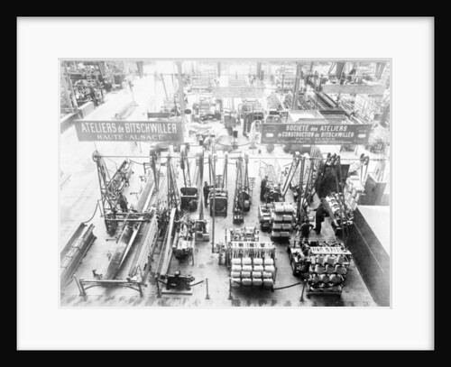 Interior of Gallery of Machines, showing textile machinery, Paris Exposition, 1889 by Anonymous