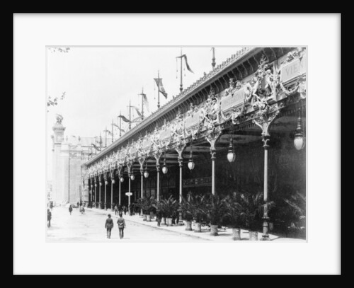 Palace of Diverse Industries, side view, Paris Exposition, 1889 by Anonymous