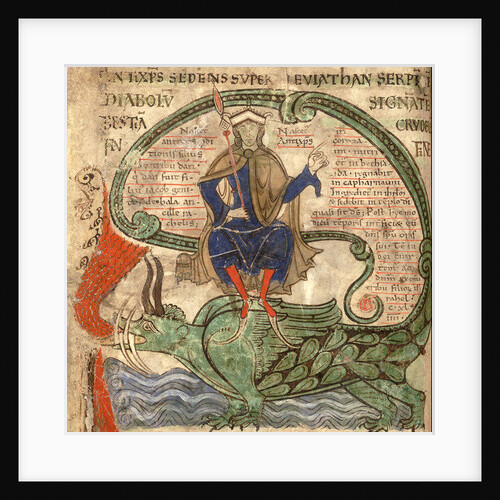 Anti Christ seated on a Leviathan from 'Liber Floridus' by Lambert de Saint-Omer, 1120 by Flemish School