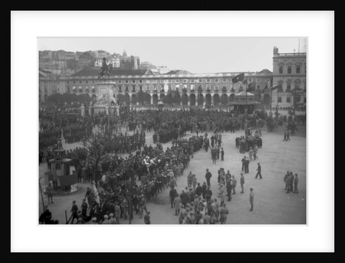 Victory celebrations in Praca do Comercio, Lisbon, 1918 by Anonymous