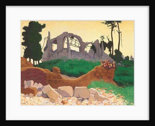 The Church of Souain, 1917 by Felix Edouard Vallotton