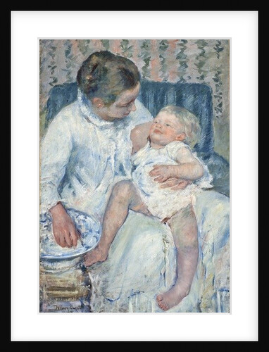 Mother About to Wash Her Sleepy Child, 1880 by Mary Stevenson Cassatt