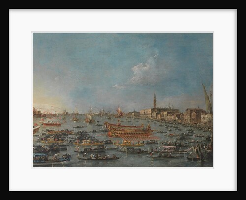 The Bucintoro Festival of Venice. The Bacino di S. Marco with the 'Bucintoro', the Doge's State Barge, on Ascension Day, 1780-93 by Francesco Guardi