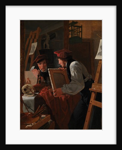 A Young Artist Examining a Sketch in a Mirror, 1826 by Wilhelm Ferdinand Bendz