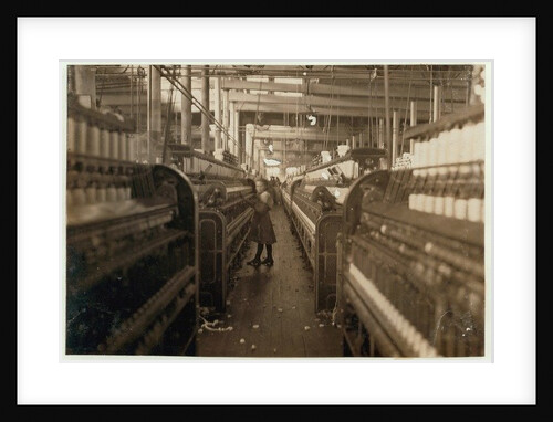 Child spinner in Mollahan Cotton Mills, Newberry, South Carolina, 1908 by Lewis Wickes Hine