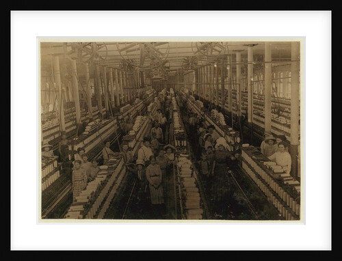 Children working in the spinning room at Magnolia Cotton Mills, Mississippi, 1911 by Lewis Wickes Hine