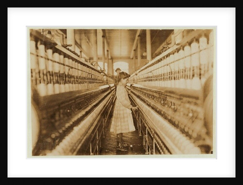 Spinner in Lancaster Cotton Mills, South Carolina, 1908 by Lewis Wickes Hine