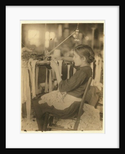 Cherokee Hosiery Mill, Rome, Georgia employing turners and loopers aged 8 and 9, 1913 by Lewis Wickes Hine