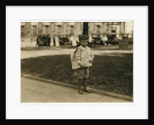 7 year old newsboy Ferris in Mobile, Alabama, 1914 by Lewis Wickes Hine