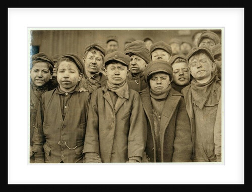 Breaker boys at Hughestown Borough Coal Co. Pittston, Pennsylvania, 1911 by Lewis Wickes Hine