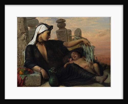An Egyptian Fellah Woman with her Baby, 1872. by Elisabeth Maria Anna Jerichau-Baumann