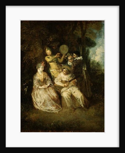 The Italian Serenade by Jean Antoine Watteau