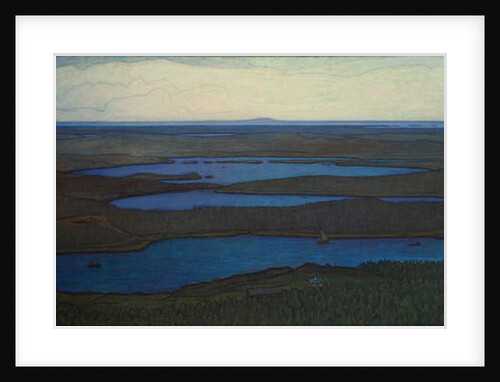 Over Forest and Lake, 1908 by Otto Hesselbom
