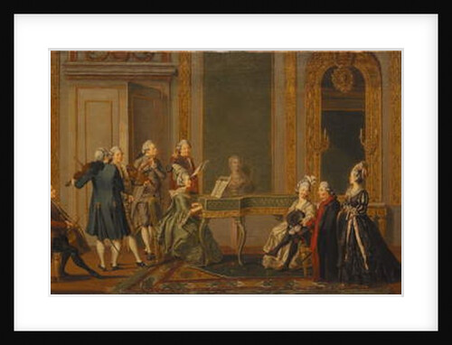 Gustavian Style Interior with a Musical Party by Pehr Hillestrom