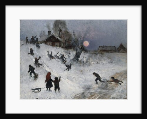 Sledging, 1882 by Bruno Andreas Liljefors