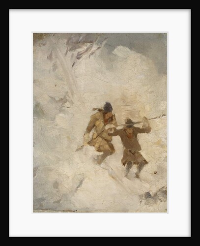 Two Skiing Lapps, Study by Anna Nordlander