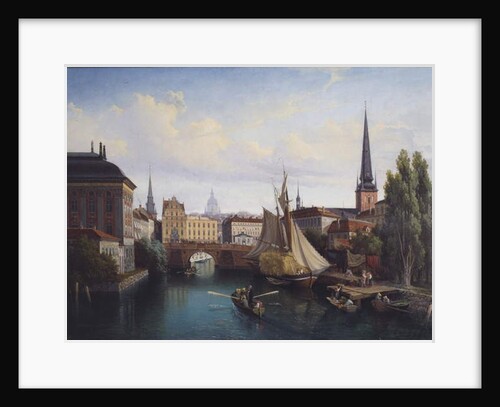 View of the Riddarholmskanalen, Stockholm in 1835, 1880 by Gustav Palm