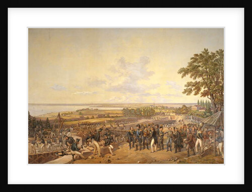 King Carl XIV Johan of Sweden Visiting the Canal Locks at Berg in 1819, 1856 by Alexander Wetterling