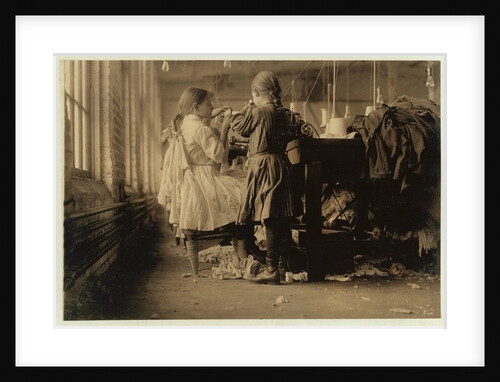 Child raveler and looper in Loudon Hosiery Mills, Tennessee, 1910 by Lewis Wickes Hine