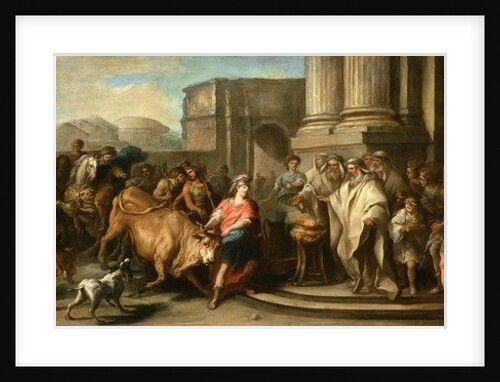 Theseus Taming the Bull of Marathon, c.1730 by Carle van Loo