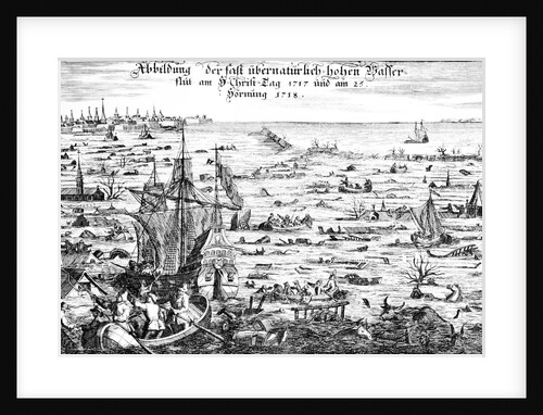 The Christmas Flood of 1717, 1719 by Dutch School