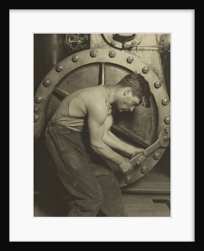 Mechanic and Steam Pump, 1921 by Lewis Wickes Hine