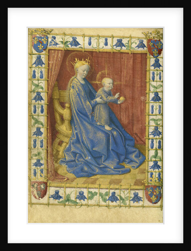 The Virgin and Child Enthroned from the Hours of Simon de Varie, 1455 by Jean Fouquet