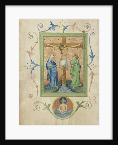The Crucifixion from the Collegium Ducale missal, c.1420-30 by Master of the Kremnitz Stadtbuch