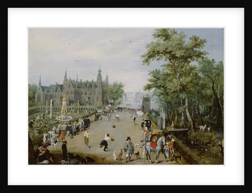 A Jeu de Paume Before a Country Palace, c.1614 by Adriaen Pietersz. van de Venne
