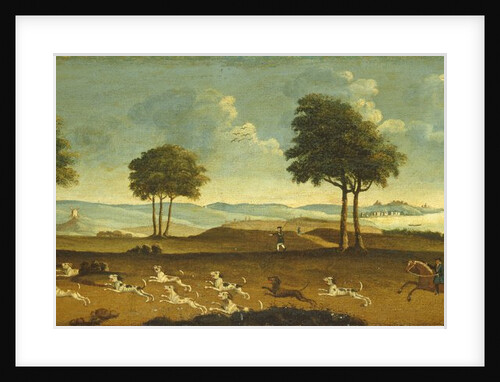 Hunting scene with a harbour, 18th century by American School