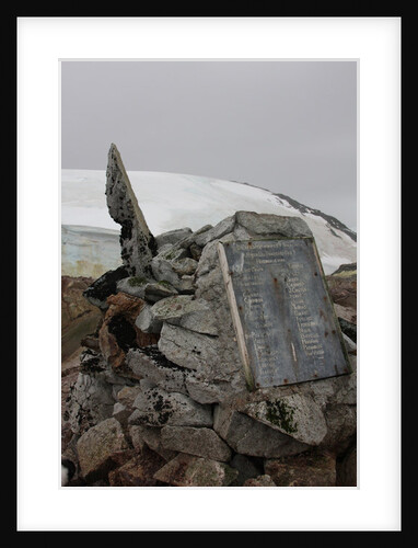 Plaque at the summit of Petermann Island, Antartica by Anonymous