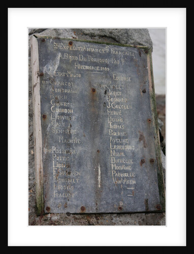 Plaque at the summit of Petermann Island, Antartica by Anonymous