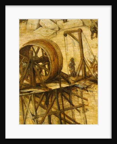 Crane detail from Tower of Babel, 1563 by Pieter the Elder Bruegel