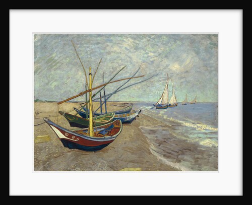 Fishing Boats on the Beach at Saintes-Maries-de-la-Mer, 1888 by Vincent van Gogh