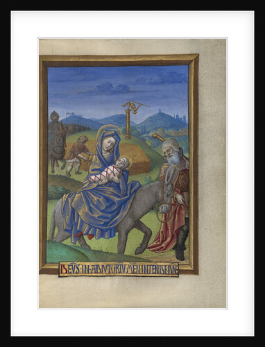 The Flight into Egypt from a Book of Hours Ms. 48 fol. 67, c.1480-90 by Georges Trubert