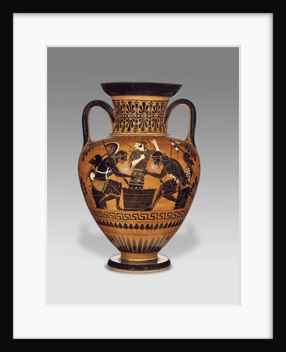 Athenian Attic black-figure neck amphora with Ajax and Achilles, c.510 BC by Greek school