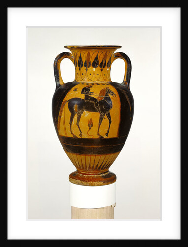 Chalcidian neck amphora with naked rider c.520-510 BC by Greek school