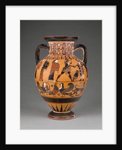 Euboean black-figure neck amphora decorated with the judgement of Paris, c.570-60 by Greek school