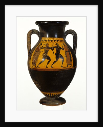 Athenian Attic black-figure amphora with dancers, c.540-30 BC by Greek school