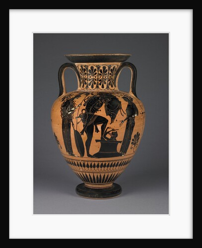 Athenian Attic black-figure amphora with Heracles carrying the Erymanthean boar, c.510 BC by Greek school