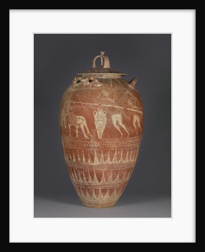 Etruscan lidded pithos with the blinding of Polyphemos, 650-25 BC by Etruscan