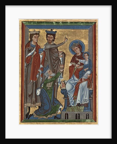 Adoration of the Magi from Psalter Ms 4, c.1240 by German School