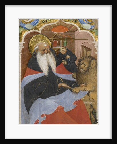 Saint Jerome extracting a thorn from a lion's paw Ms 106, 1425-50 by The Master of the Murano Gradual