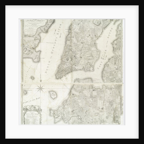 Plan of the city of New York in North America surveyed in the years 1766 & 1767 published in Faden's Atlas, 1776 by William Faden