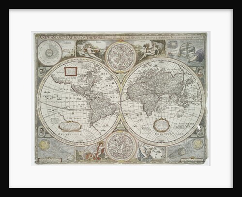 A new and accurate map of the world, 1676 by John Speed
