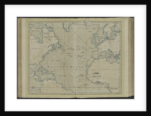 The Atlantic or Western Ocean from the West-India atlas, 1775 by Thomas Jefferys