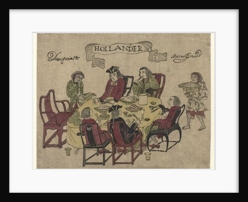 Dutch VOC employees being served a meal by Javanese servants at Deshima, 1790-1810 by Japanese School